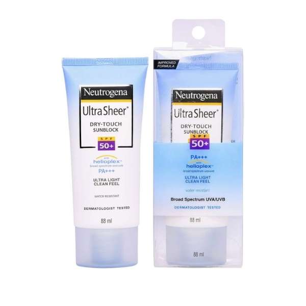 Neutrogena-Ultra-Sheer-Dry-Touch-Sunblock-SPF-50-Plus-88ml;rupacosmetics;