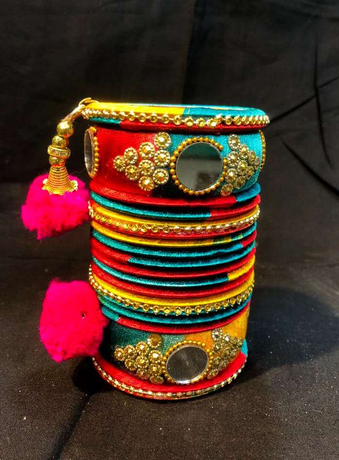 Silk thread reshmi bangle Curi bracelets for women and girls fashion - Image 2