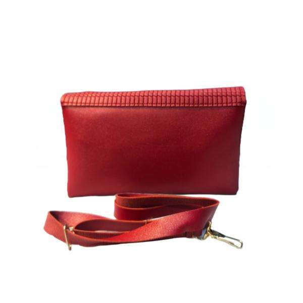 pu leather Cross Body Bag for Women-Red - Image 3