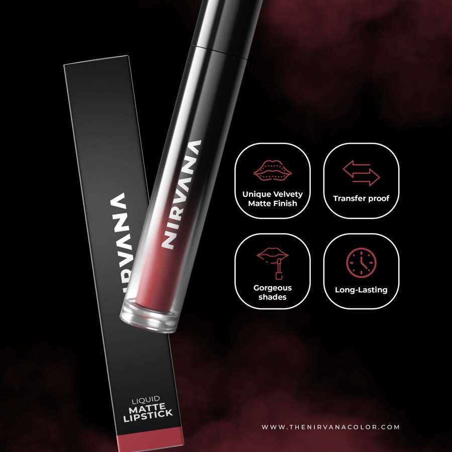 Nirvana Color Liquid Matte Lipstick - Infatuated L03
(5ml) - Image 7