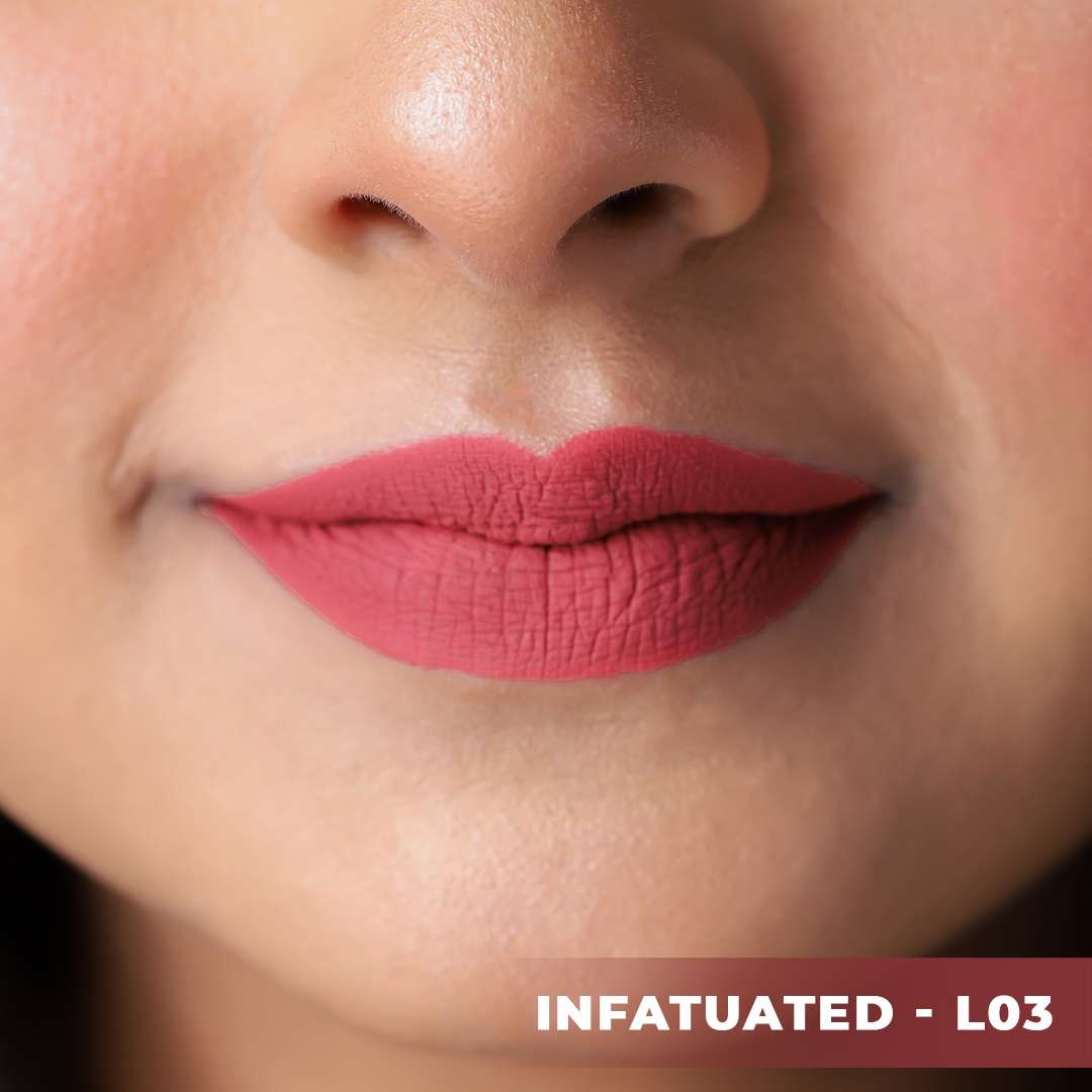 Nirvana Color Liquid Matte Lipstick - Infatuated L03
(5ml) - Image 9