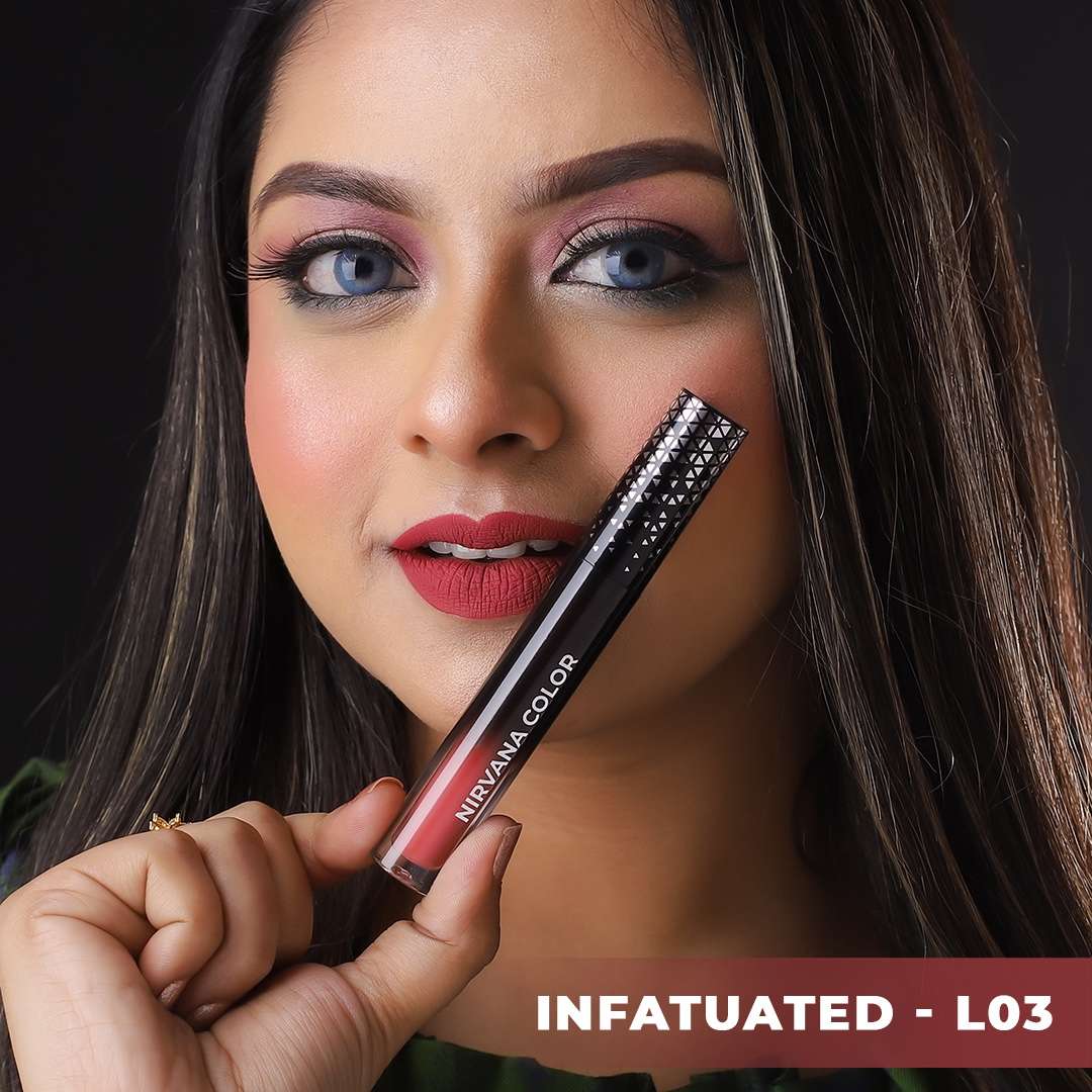 Nirvana Color Liquid Matte Lipstick - Infatuated L03
(5ml) - Image 11