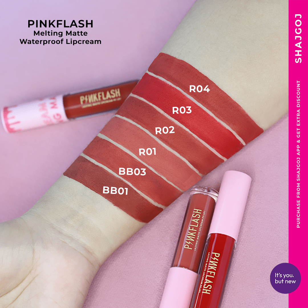 PINKFLASH Melting Matte Waterproof Lipcream - R03 On Mode (PF-L01)
(2.3gm) - Image 3