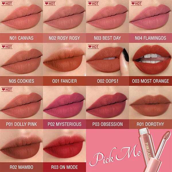 PINKFLASH Melting Matte Waterproof Lipcream – P03 Obsession (PF-L01)
(2.3gm) - Image 2