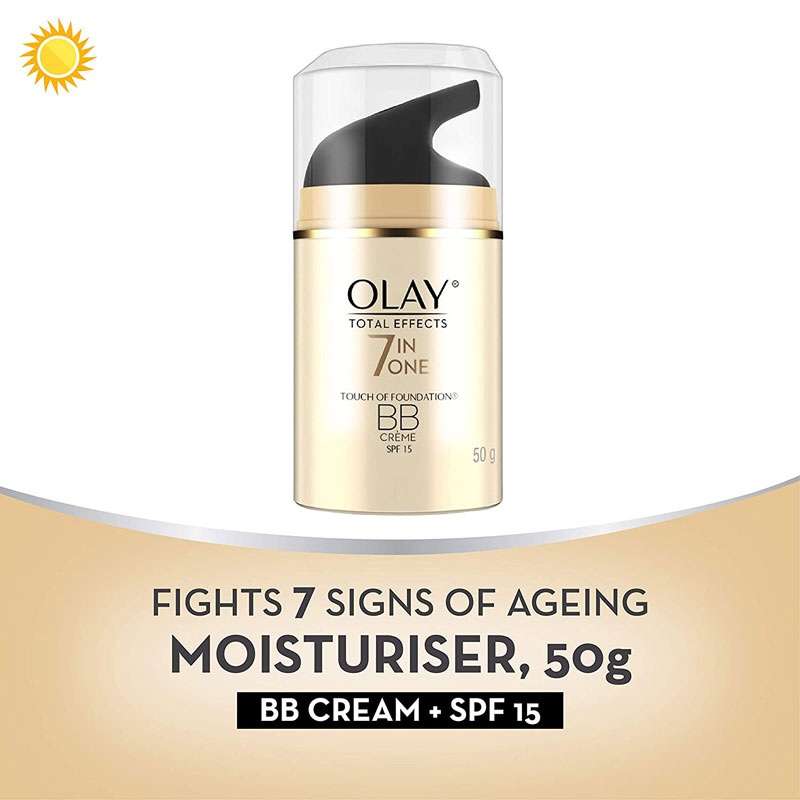 Olay BB Cream: Total Effects 7 in 1 Anti Ageing Touch of Foundation Moisturiser
(50gm) - Image 5