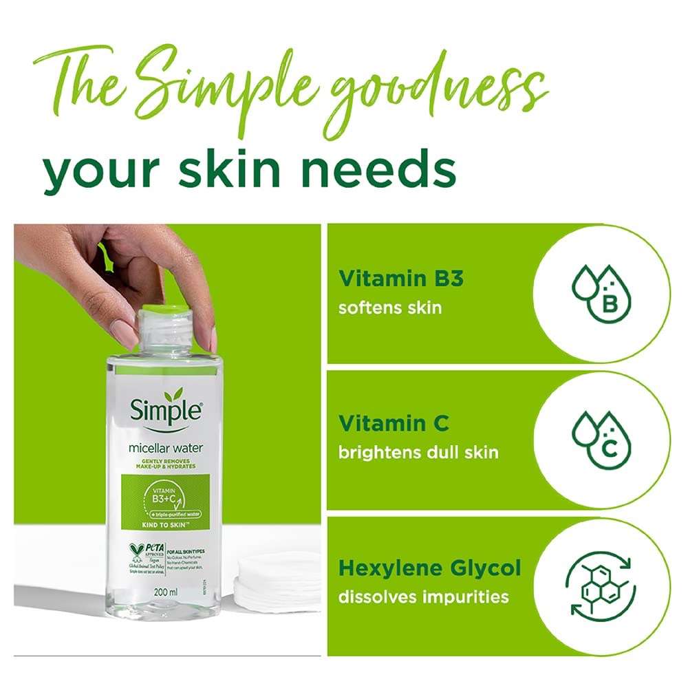Simple Kind To Skin Micellar Cleansing Water
(200ml) - Image 6