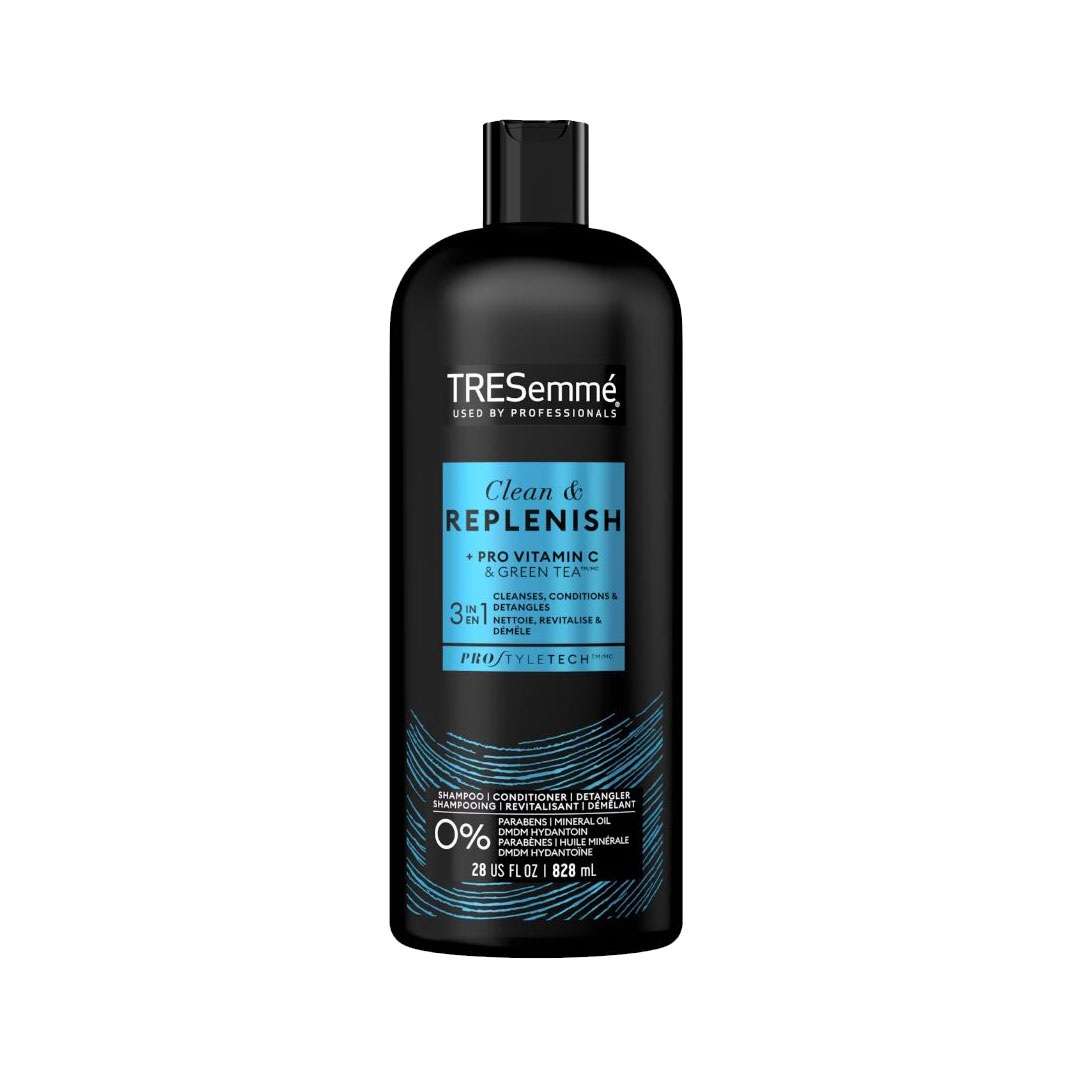 Tresemme Cleanse & Replenish 3 in 1 Shampoo Conditioner & Detangler(828ml) - Image 2