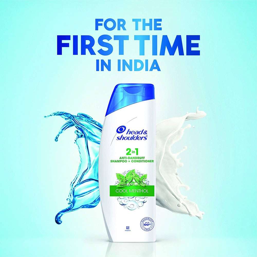Head & Shoulders 2-in-1 Cool Menthol Anti Dandruff Shampoo + Conditioner for Women & Men(340ml) - Image 2