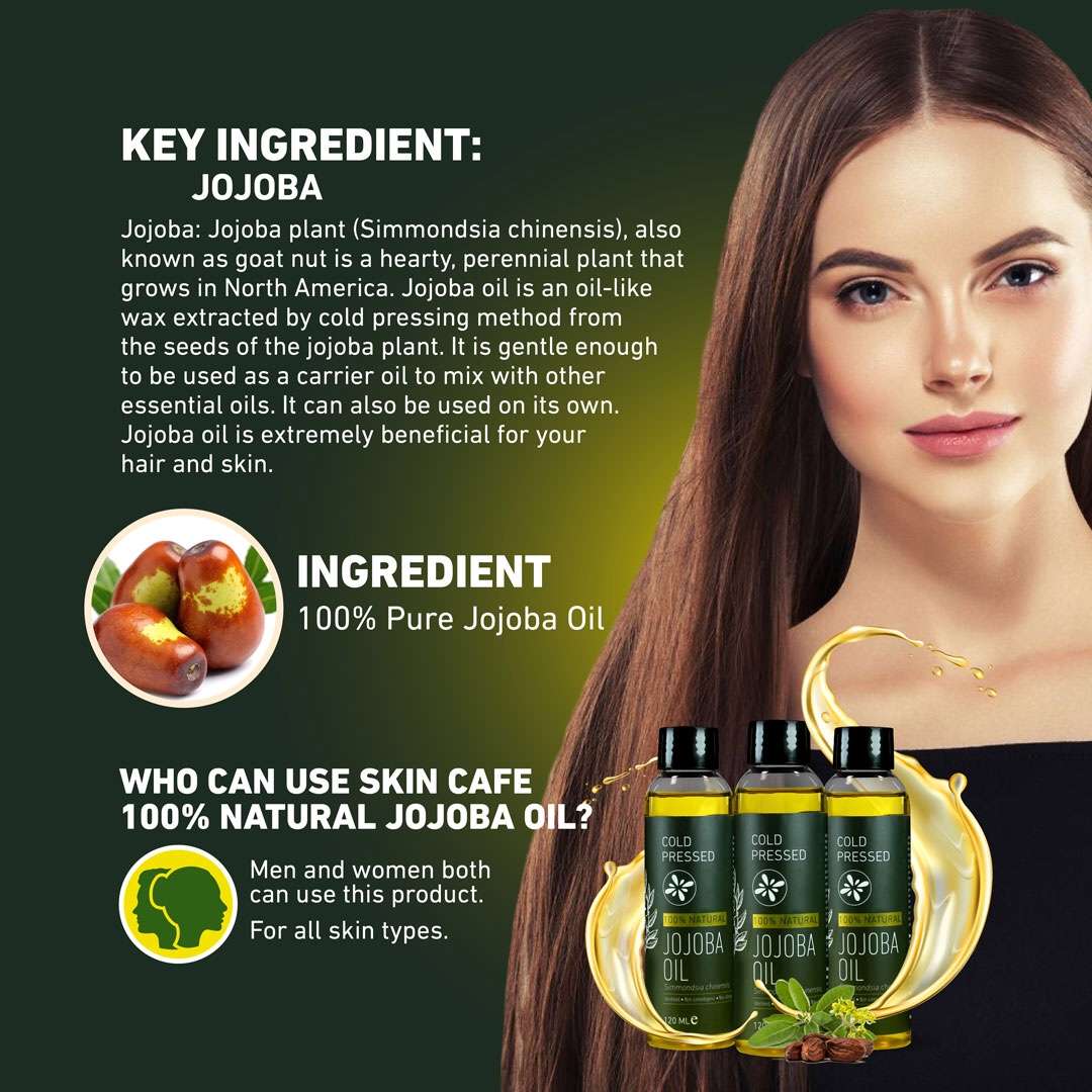 Skin Cafe Jojoba Oil (Cold Pressed)
(120ml) - Image 5