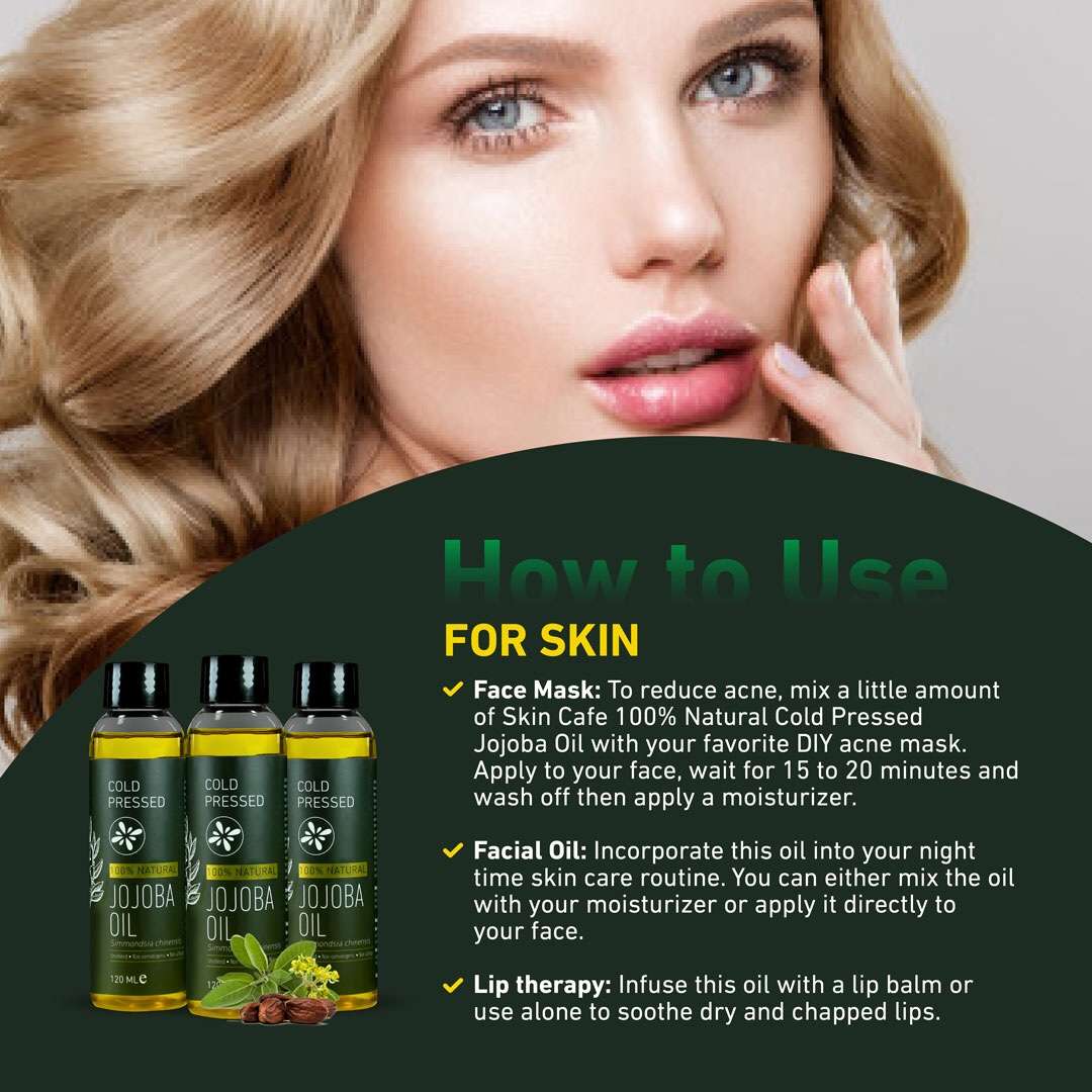 Skin Cafe Jojoba Oil (Cold Pressed)
(120ml) - Image 6
