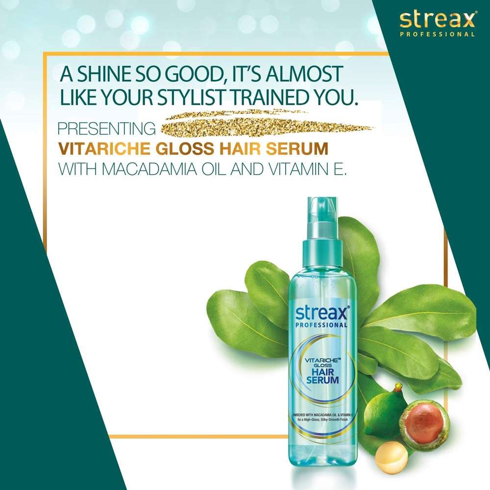 Streax Vitariche Gloss Hair Serum(100ml) indian - Image 2