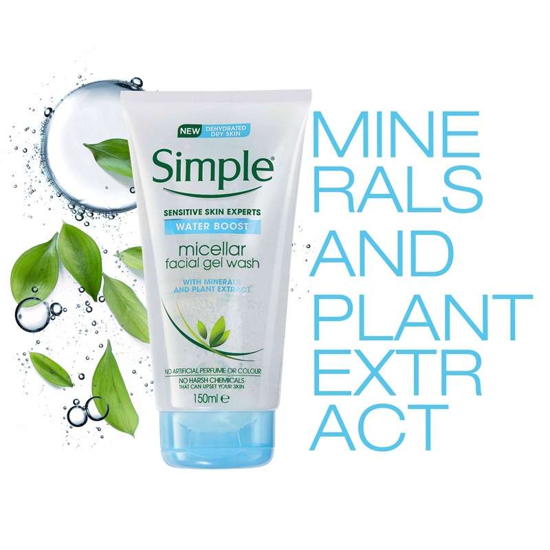 Simple Water Boost Micellar Facial Gel Wash
(150ml) - Image 4
