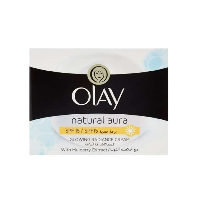 Olay Natural Aura Glowing Radiance Cream SPF15 with Mulberry Extract 50g - Image 2